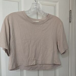 Pull&Bear Light Beige Crop Top